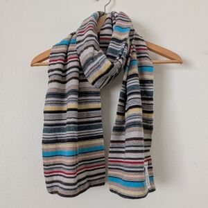 Paul Smith Colorful Striped Knit Scarf